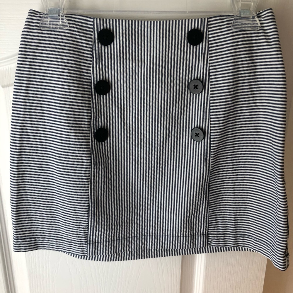 Urban Outfitters Black & White Stripe Button Skirt